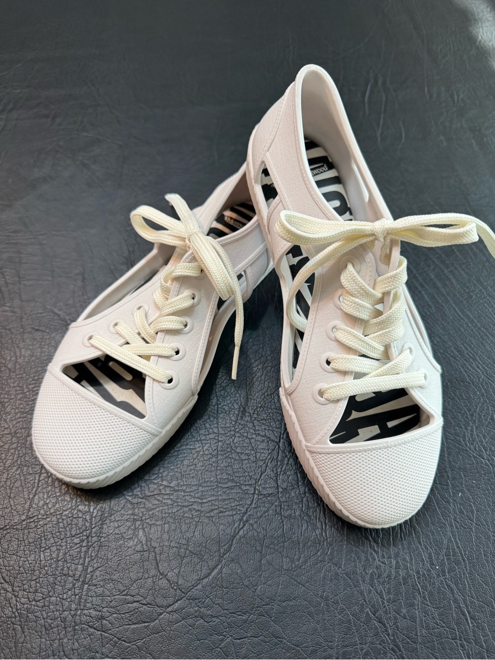 Melissa x Vivienne Westwood Brighton White Jelly Sneakers US 7 EUR 38 Designer